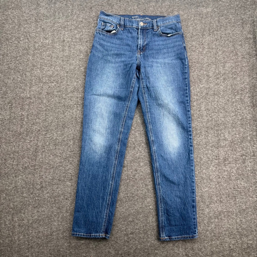 Old Navy Womens Mid-Rise Wow Boyfriend Jeans Medium Wash Blue Size 2 Relaxed Fit